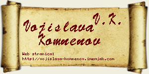 Vojislava Komnenov vizit kartica